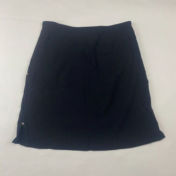 Bette & Court Black Solid Skort Skirt W/ Shorts Pockets Nylon Stretch Size 4 - Picture 8 of 8